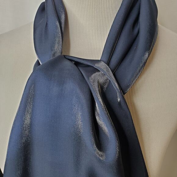 Navy Blue Shimmering Wrap 19 x 72" - Picture 3 of 4
